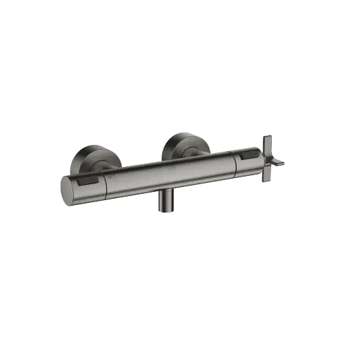 VAIA Shower thermostat for wall mounting - Brushed Dark Platinum - Set containing 2 articles