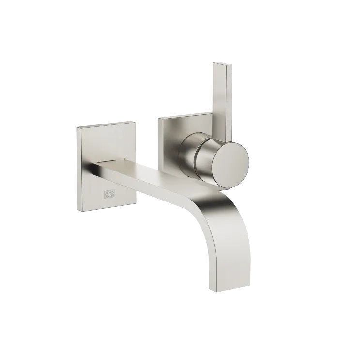 MEM Wall-mounted single-lever basin mixer without pop-up waste - Brushed Platinum - 36 861 782-06