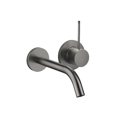 META META SLIM Mitigeur monocommande de lavabo mural sans garniture d’écoulement - Dark Platinum brossé - 36 860 662-99 0010