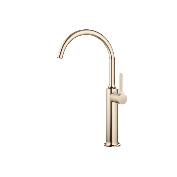 VAIA Single-lever basin mixer with raised base without pop-up waste - Champagne (22kt Gold) - 33 534 809-47