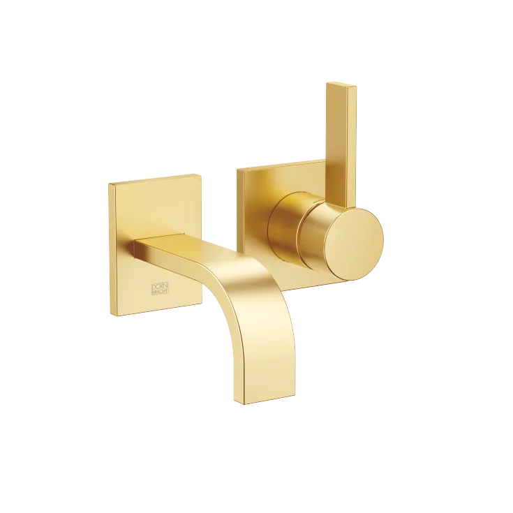 MEM Waschtisch-Wand-Einhandbatterie ohne Ablaufgarnitur - Messing gebürstet (23kt Gold) - 36 867 782-28