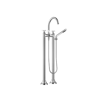 VAIA Two-hole bath mixer for free-standing assembly with hand shower set - Chrome - 25 943 809-00 0050
