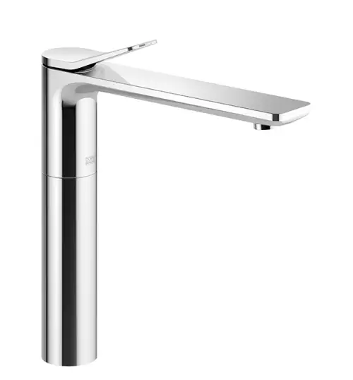 LISSÉ Mitigeur monocommande de lavabo avec pied surélevé sans garniture d’écoulement - Noir mat - 33 537 845-33 0010