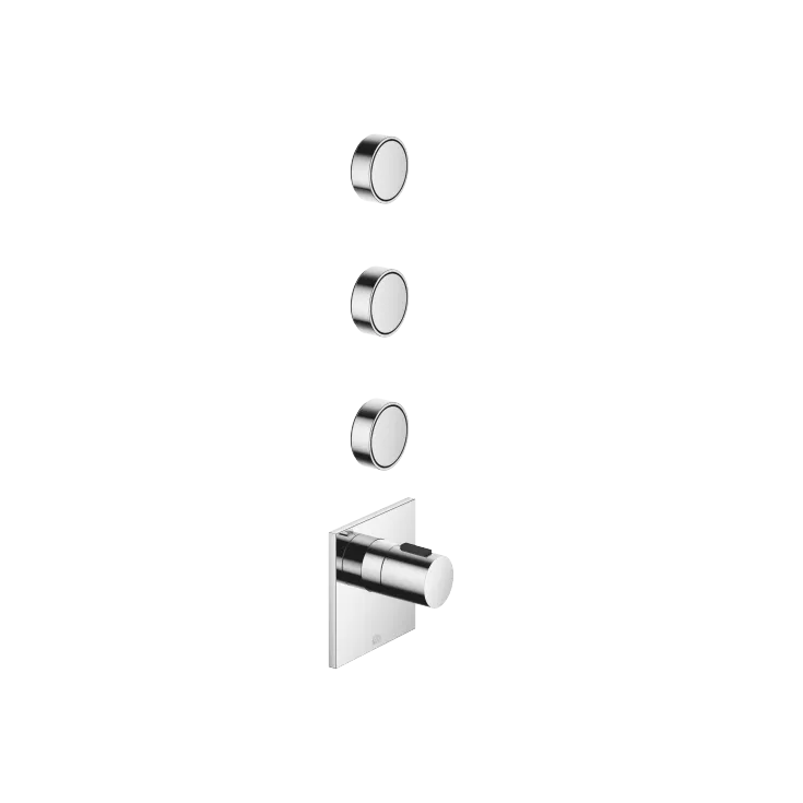 CYO xTOOL Módulo termostático con tres llaves de paso 1/2" - Cromo - Set que contiene 7 artículos
