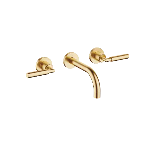 TARA Wall-mounted basin mixer without pop-up waste - Brushed Durabrass (23kt Gold) - 36 707 882-28