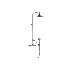 MADISON Showerpipe con termostato doccia - Dark Platinum spazzolato - Set contenente 3 articoli