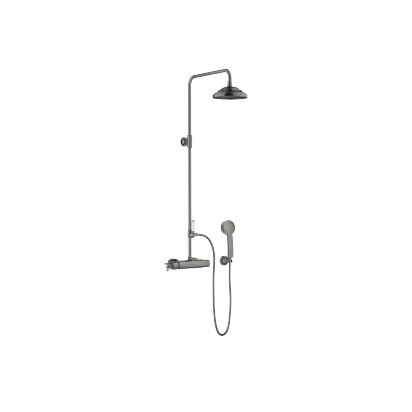 MADISON Showerpipe con termostato de ducha - Dark Platinum cepillado - Set que contiene 3 artículos