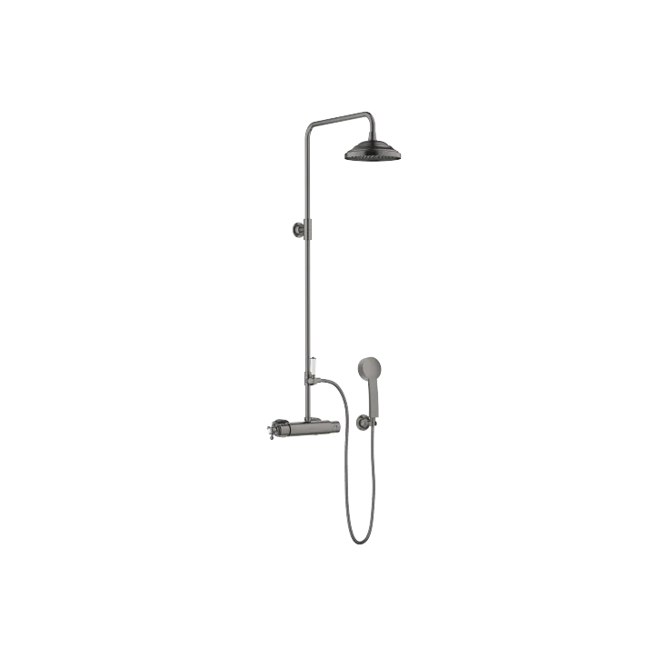 MADISON Showerpipe con termostato doccia - Dark Platinum spazzolato - Set contenente 3 articoli