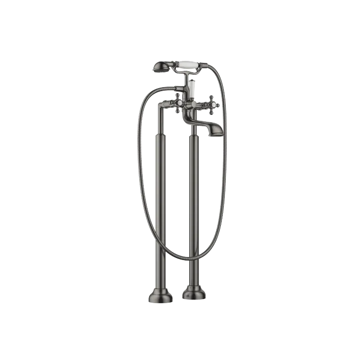 MADISON Two-hole bath mixer for free-standing assembly with hand shower set - Brushed Dark Platinum - 25 943 360-99 0050