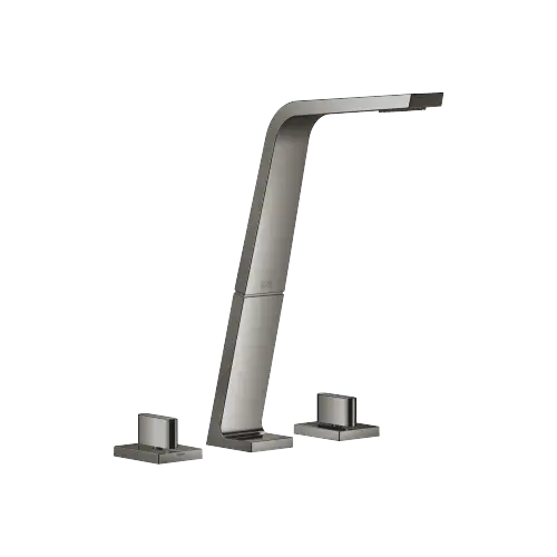 CL.1 Batería americana de lavabo sin válvula - Dark Chrome - Set que contiene 3 artículos