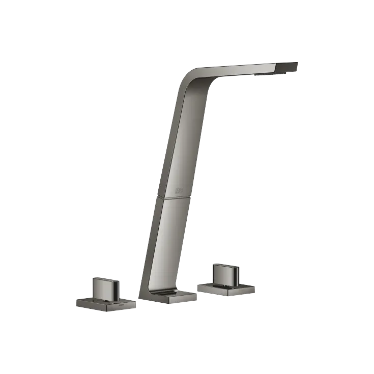 CL.1 Three-hole basin mixer without pop-up waste - Dark Chrome - Set containing 3 articles