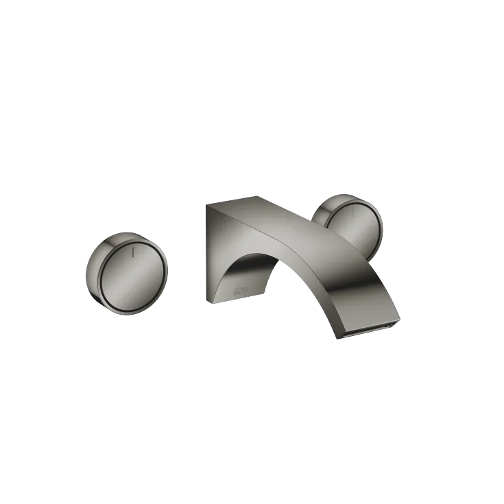 CYO Wall-mounted basin mixer without pop-up waste - Dark Chrome - Set containing 2 articles