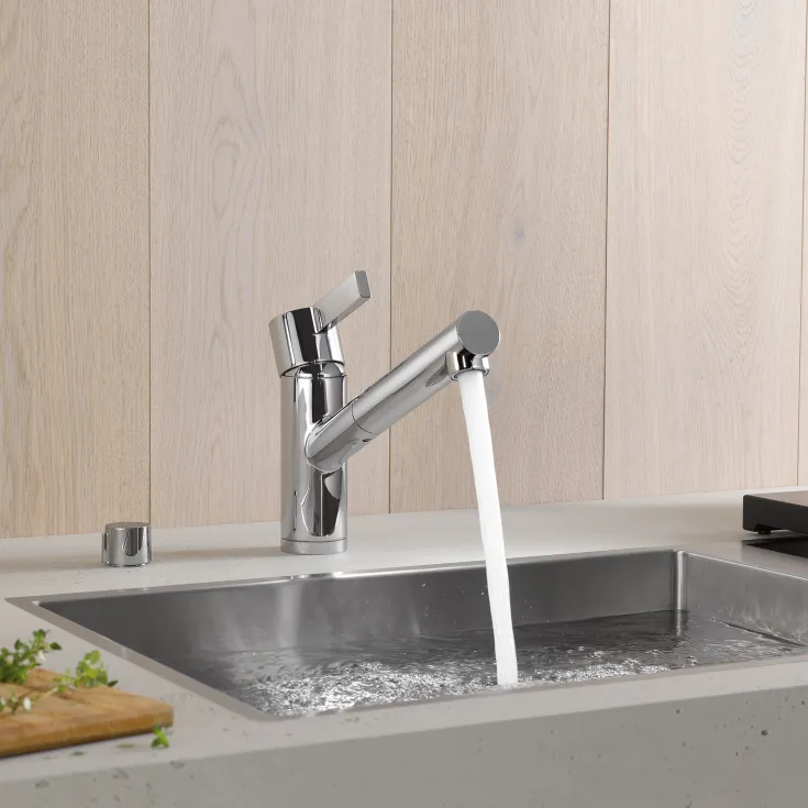 ENO Single-lever mixer Pull-out - Brushed Platinum - 33 840 760-06
