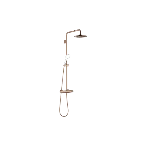 Showerpipe with shower thermostat without hand shower - Brushed Bronze (PVD) - 34 459 979-42 0050