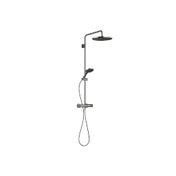 Showerpipe with shower thermostat without hand shower - Dark Chrome - 34 460 979-19