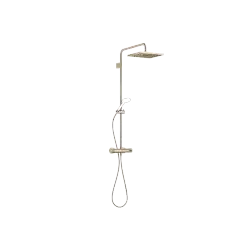 Exposed shower set with shower thermostat without hand shower 11-3/4" x 9-1/2" - Champagne (22kt Gold) - 34 459 980-47 0010
