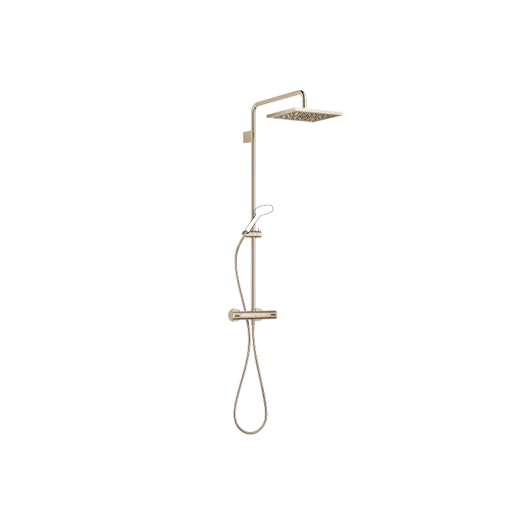 Showerpipe with shower thermostat without hand shower - Champagne (22kt Gold) - 34 459 980-47 0010