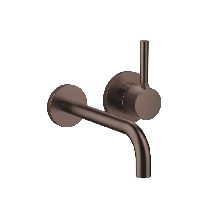 META Wall-mounted single-lever basin mixer with individual rosettes - Brushed Dark Bronze (PVD) - 36 862 660-43