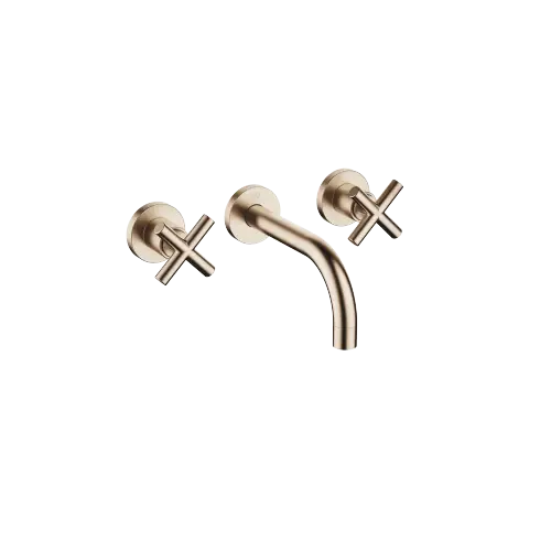 TARA Wall-mounted basin mixer without pop-up waste - Brushed Champagne (22kt Gold) - 36 707 892-46