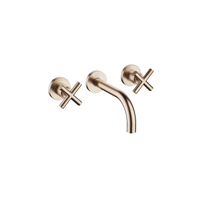 TARA Wall-mounted basin mixer without pop-up waste - Brushed Champagne (22kt Gold) - 36 707 892-46