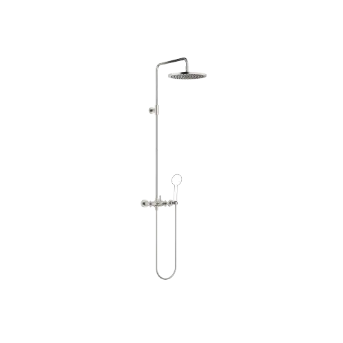 TARA Exposed Shower Set with shower mixer without hand shower 11-3/4" - Brushed Platinum - 26 623 892-06 0010