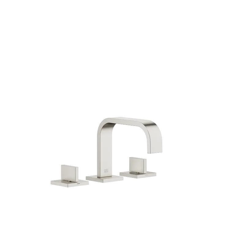 MEM Mélangeur lavabo à 3 trous avec garniture d'écoulement - Platine brossé - 20 705 782-06