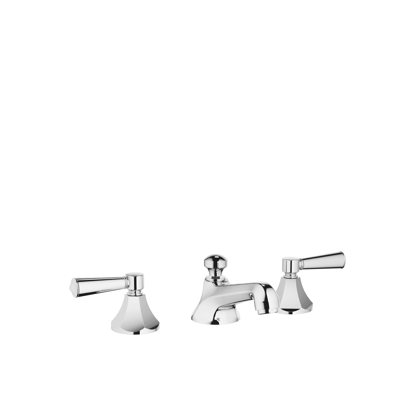 Three-hole basin mixer with pop-up waste - Set containing 3 articles