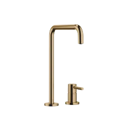 META SQUARE Zweilochbatterie mit Einzelrosetten - Dark Brass gebürstet - 32 815 861-39