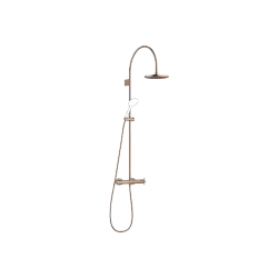 VAIA Showerpipe with shower thermostat without hand shower FlowReduce 220 mm - Brushed Bronze (PVD) - 34 464 809-42 0070