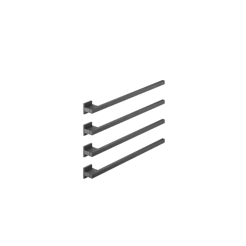 Towel warmer , 4-fold , projection right , without control element - Matte Black - 83 314 980-33