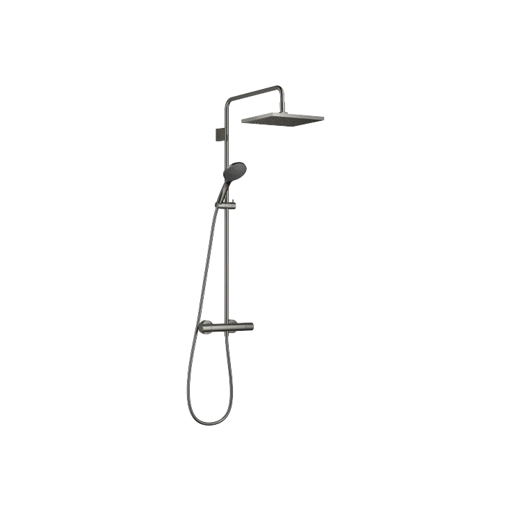 Colonne de douche avec thermostat de douche avec douchette à main - Dark Chrome - 34 469 980-19