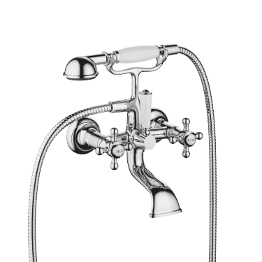 MADISON Bath mixer for wall mounting with hand shower set - Chrome - 25 023 360-00