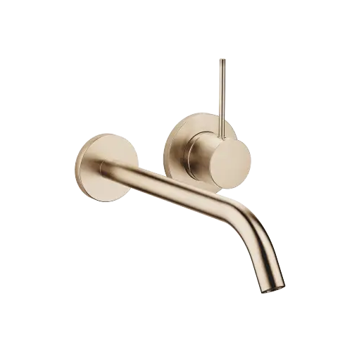 META META SLIM Wall-mounted single-lever basin mixer without pop-up waste - Brushed Light Gold (PVD) - 36 861 662-27
