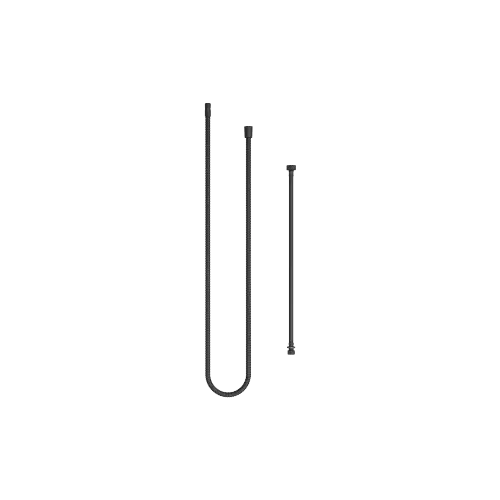 Metal shower hose in two parts 1/2" x 3/8" x 2250 mm - Matte Black - 28 323 970-33