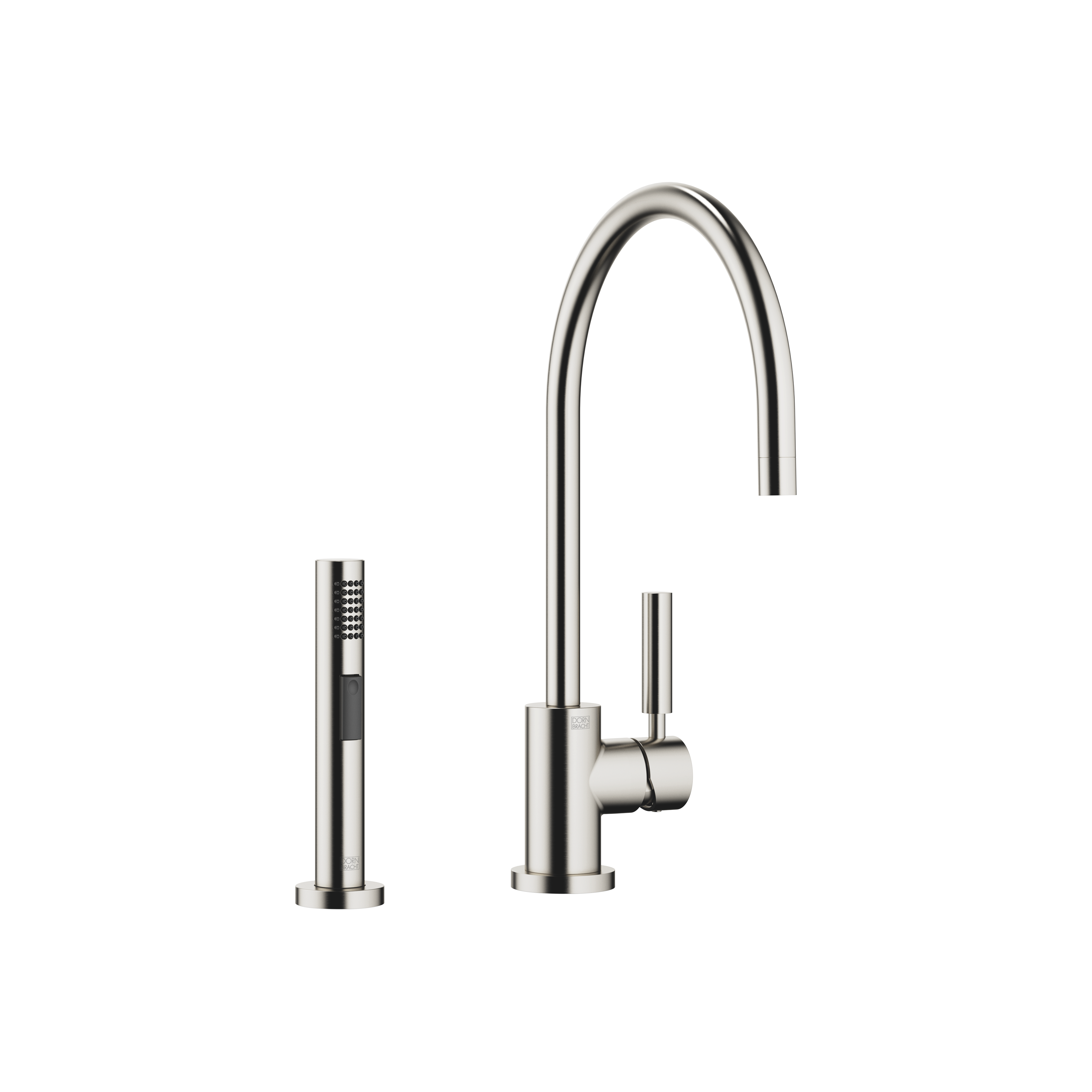 TARA Chrome Kitchen faucets: Single-lever mixer with rinsing spray 