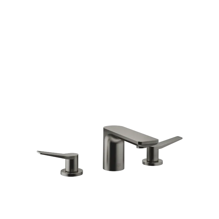 LISSÉ Three-hole basin mixer with pop-up waste - Brushed Dark Platinum - 20 713 845-99