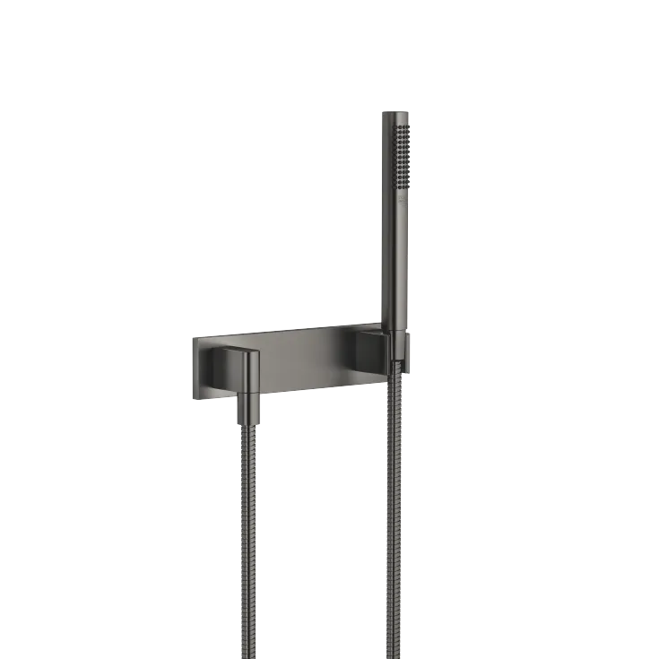 Hand shower set with cover plate FlowReduce - Brushed Dark Platinum - 27 818 980-99 0010