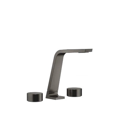 CL.1 Three-hole basin mixer without pop-up waste - Brushed Dark Platinum - Set containing 3 articles