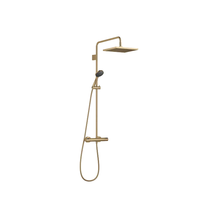 Shower pipe with shower thermostat with hand shower set - Set containing 2 articles