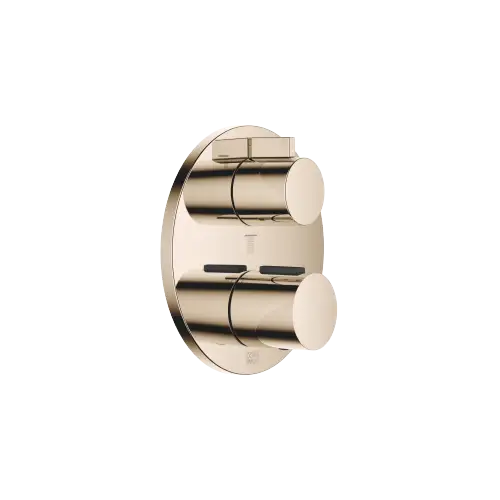 Concealed thermostat with three function volume control - Light Gold (PVD) - 36 427 970-26