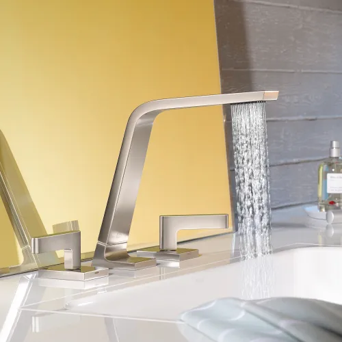 CL.1 Deck-mounted basin spout without pop-up waste - Brushed Dark Platinum - 13 715 705-99