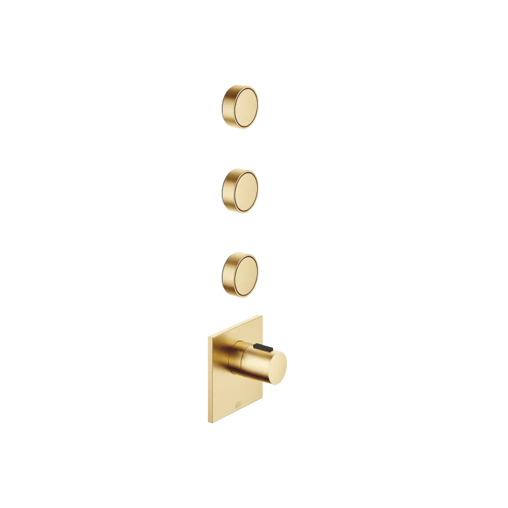 CYO xTOOL Thermostat module with 3 valves 1/2" - Brushed Durabrass (23kt Gold) - Set containing 7 articles