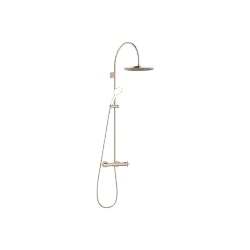 TARA Showerpipe with shower thermostat without hand shower 300 mm - Brushed Light Gold (PVD) - 34 465 892-27