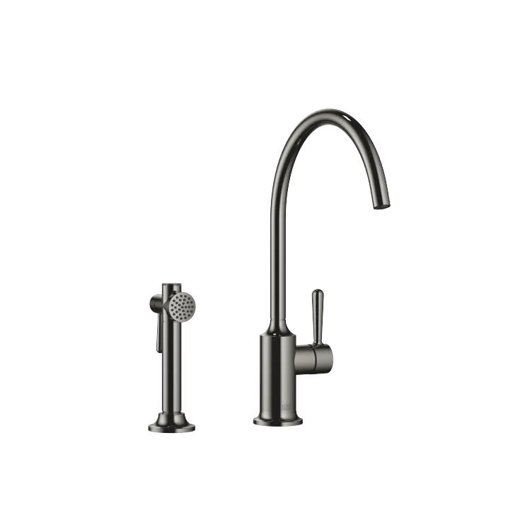VAIA Einhebelmischer mit Spülbrausegarnitur - Dark Chrome - Set aus 2 Artikeln