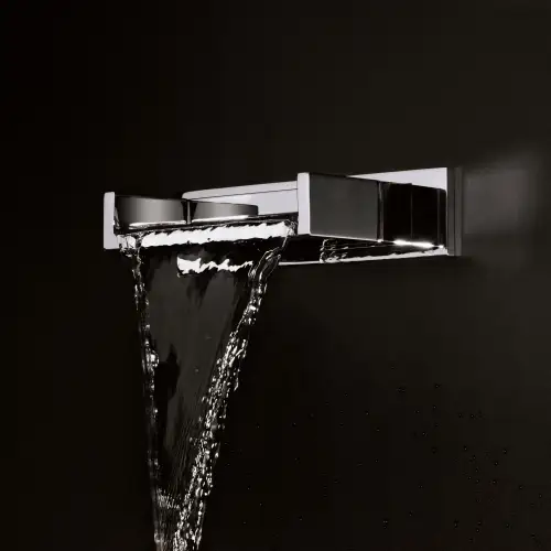 WATER FALL Cascade spout for wall mounting - Brushed Platinum - 13 420 979-06