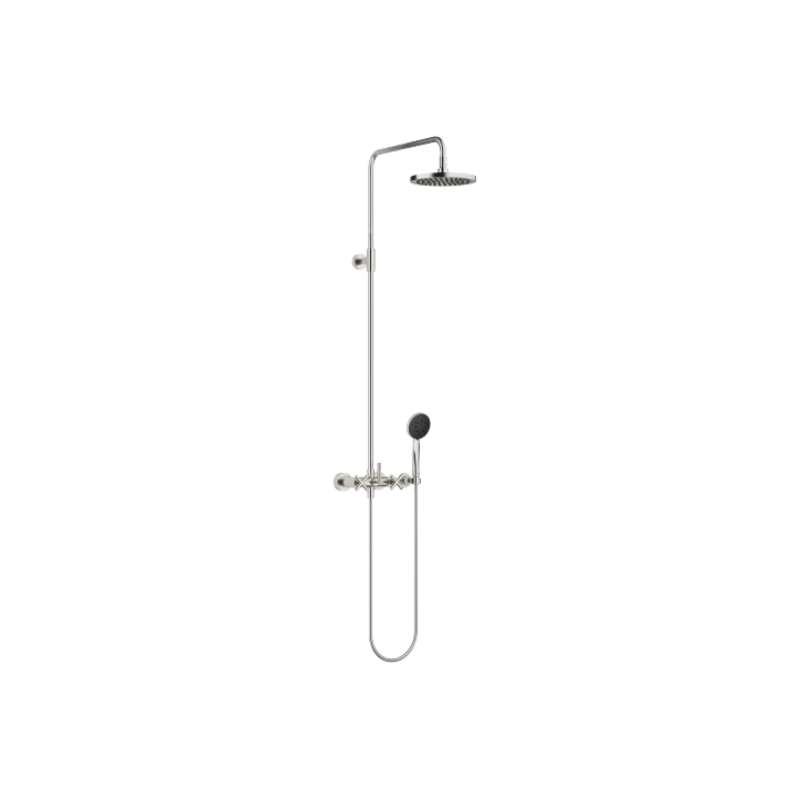 TARA Showerpipe 220 mm - Brushed Platinum - Set containing 2 articles