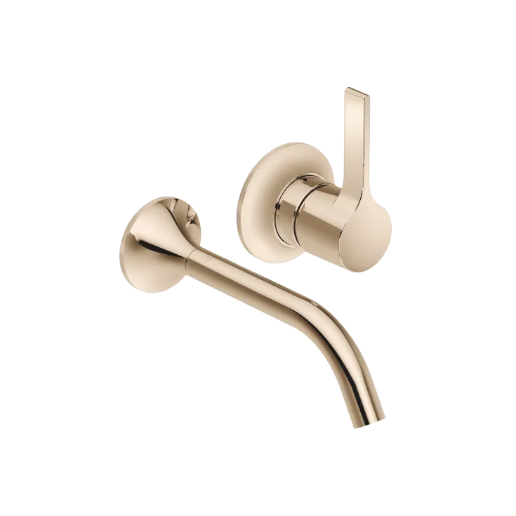 VAIA Wall-mounted single-lever basin mixer without pop-up waste - Champagne (22kt Gold) - 36 860 809-47