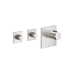 IMO xTOOL Thermostatmodul mit 2 Ventilen - Platin gebürstet - Set aus 3 Artikeln