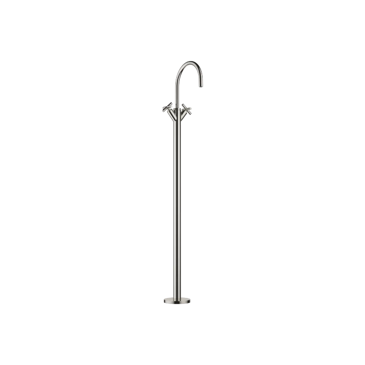 TARA Single-hole basin mixer with stand pipe without pop-up waste - Platinum - 22 585 892-08