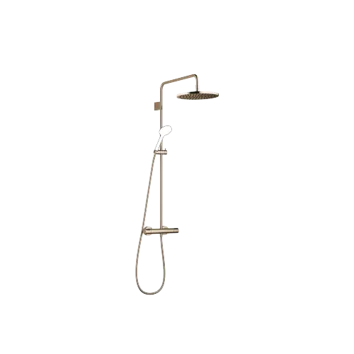 Showerpipe with shower thermostat without hand shower 300 mm - Light Gold (PVD) - 34 465 979-26 0070